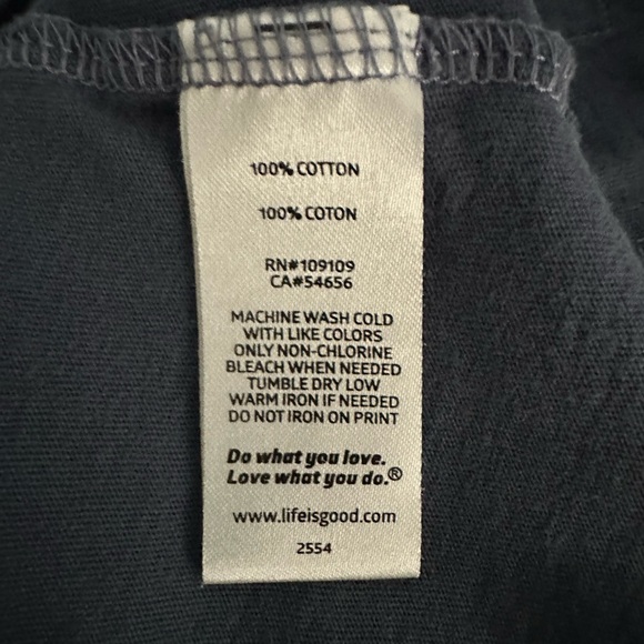 Life Is Good Blue Floral Short Sleeve Tee - Picture 5 of 5